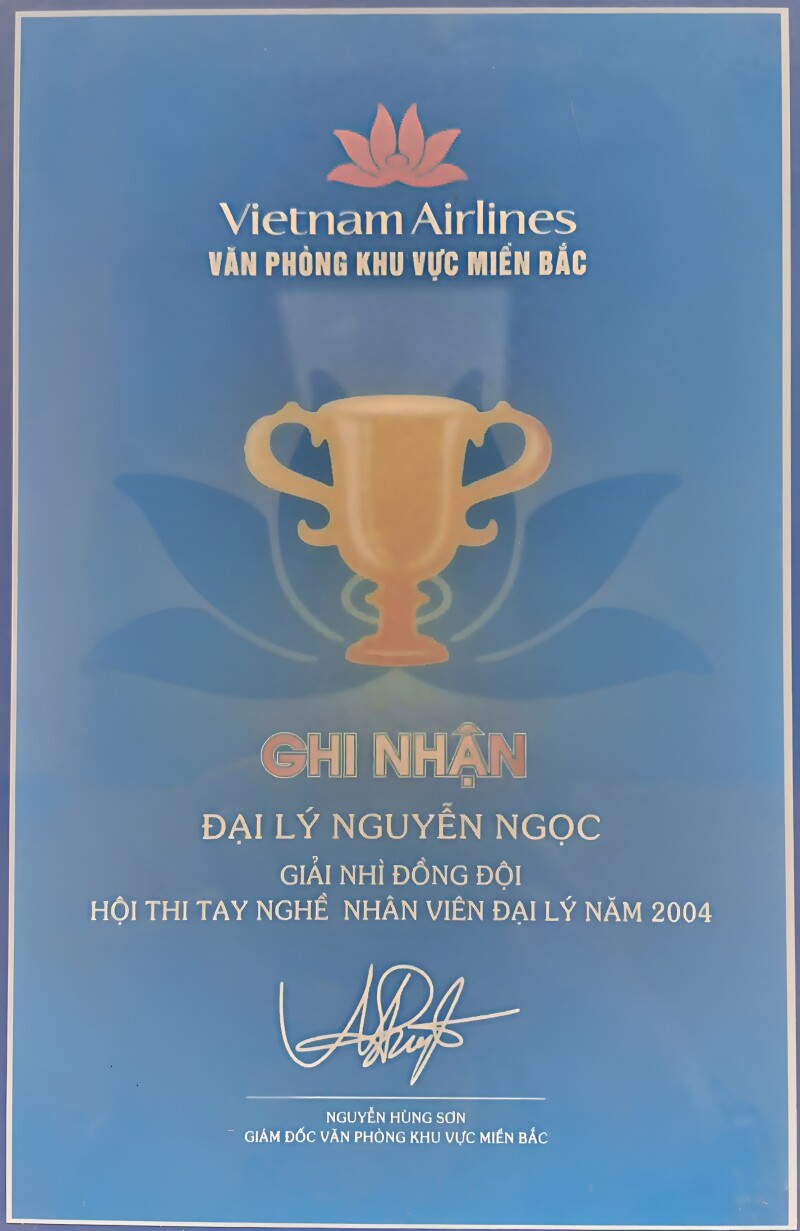 Giải nhì hội thi tay nghề nhân viên đại lý 2004