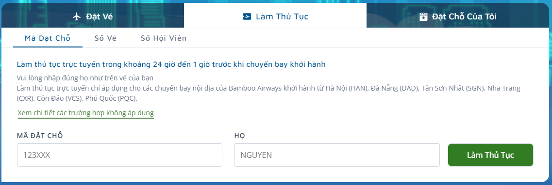 Làm thủ tục -b2