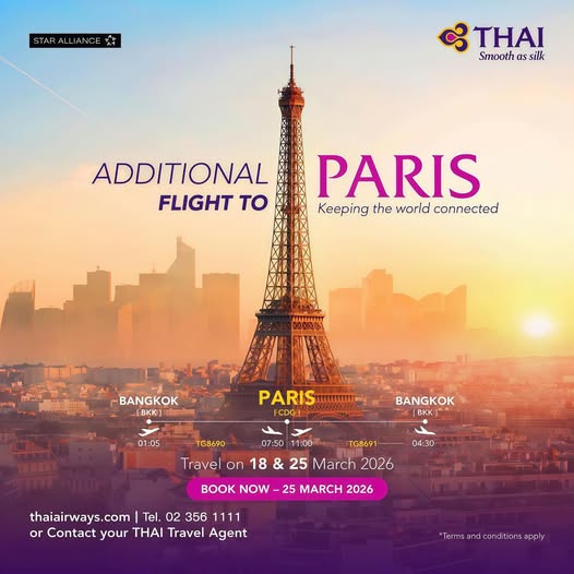 THAI Airways mở th&ecirc;m chuyến bay đến Paris