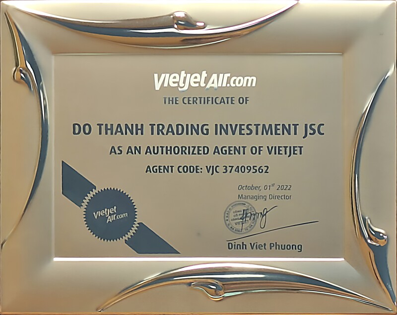 Đại lý chính thức của Công ty Cổ phần Hàng không Vietjet
