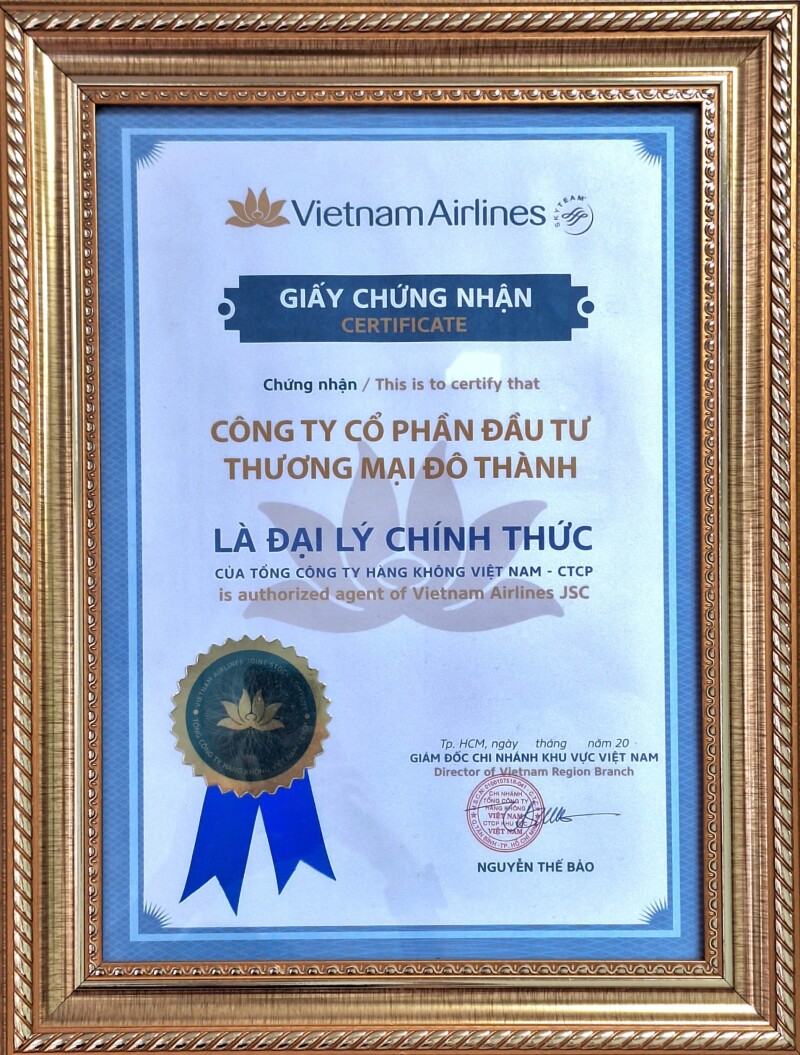 Đại lý chính thức của Tổng công ty Hàng không Việt Nam